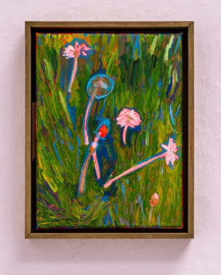 am Wegrand 1, 2025, 18x15 cm, Eitempera